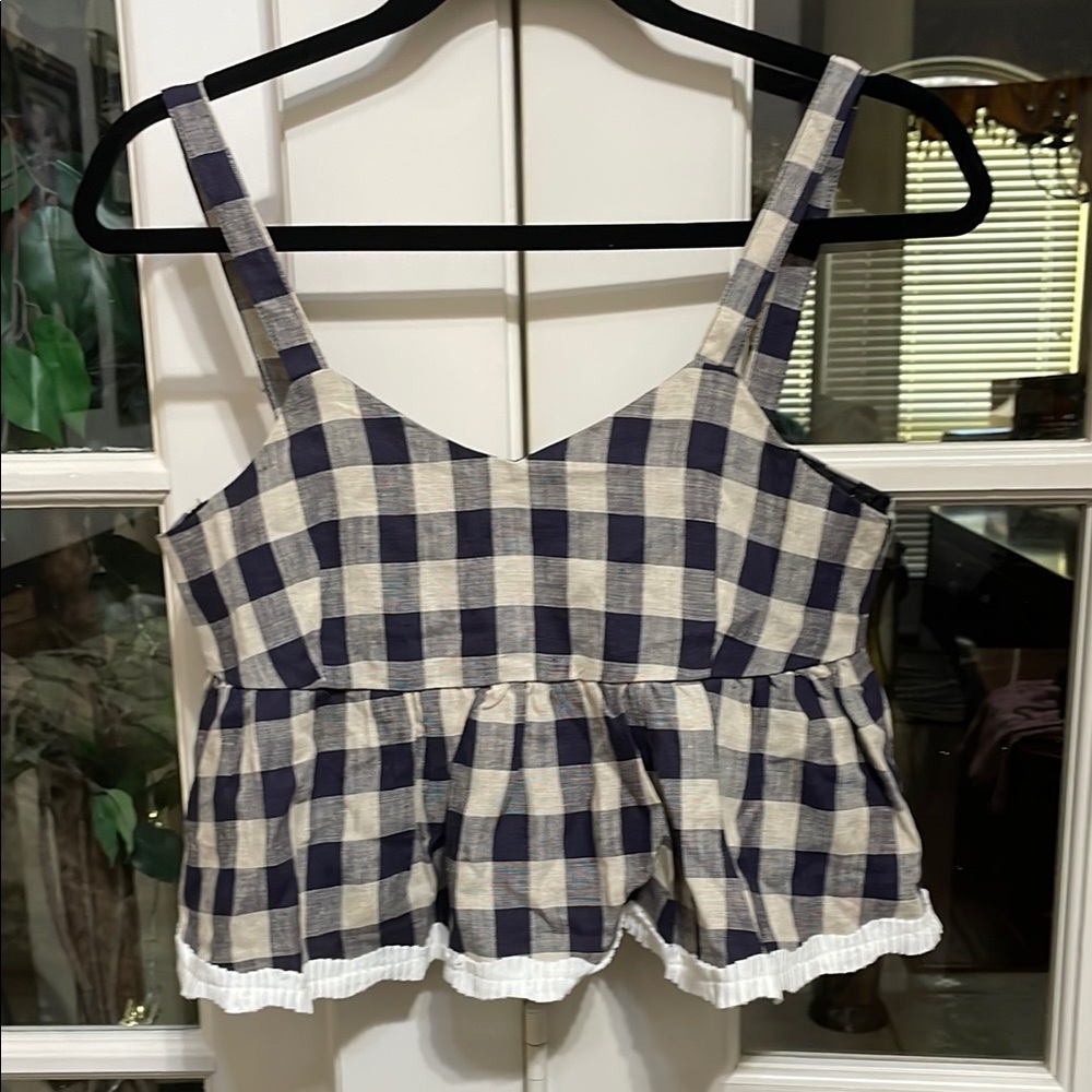 POL NWOT Checkered Top Size Small
